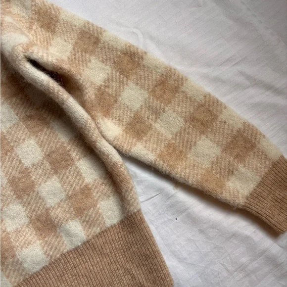 Sézane Becky Gingham Jumper Paris Sweater Size Small - Picture 5 of 7